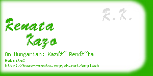 renata kazo business card